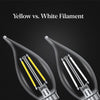 Feit White Filament BA10 E26 (Medium) Filament LED Bulb Daylight 60 Watt Equivalence 2 pk
