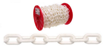 Campbell 0990847 #8 X 60' White Plastic Chain Reel