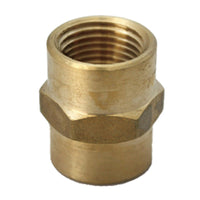 JMF 1/4 in. FPT x 1/8 in. Dia. FPT Yellow Brass Reducing Coupling (Pack of 5)