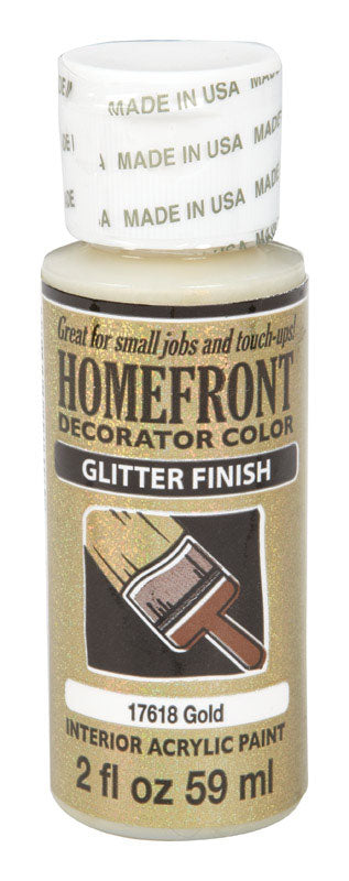 Homefront Glitter Gold Hobby Paint 2 oz. (Pack of 3)