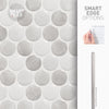 Smart Tiles 8.95 in. W X 8.97 in. L Gray Glazed Vinyl Adhesive Wall Tile 4 pc (Pack of 6)