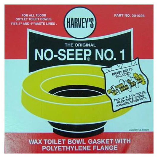 Harvey's No-Seep No. 1 Wax Ring Kit Almond Polyethylene