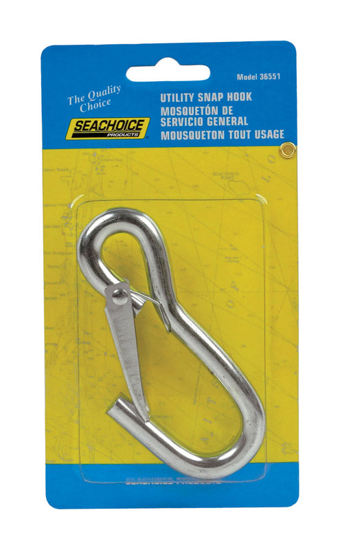 Seachoice Zinc-Plated Steel 4-1/2 in. L Utility Snap Hook 1 pk