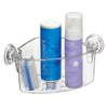 iDesign Power Lock Clear Plastic Shower Basket