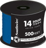 Southwire 11582401 500' Blue 14 Gauge Copper Building Wire (Pack of 500)
