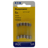 Bussmann 5 amps AGC Glass Tube Fuse 5 pk
