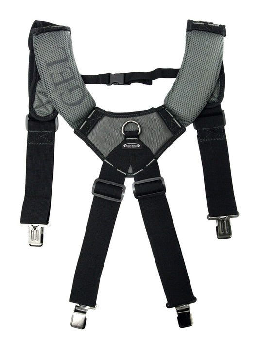 McGuire Nicholas Black Foam Adjustable Suspenders One Size 19 L x 2 W in.
