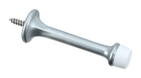 National Hardware 3 in. L Zinc w/Rubber Tip Satin Chrome Silver Rigid Door Stop Mounts to wall .75 i