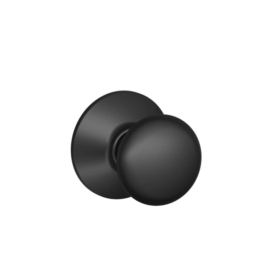 Schlage Plymouth Matte Black Passage Door Knob Right or Left Handed