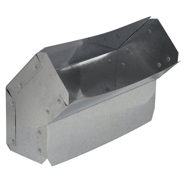 Codo de chimenea Imperial Manufacturing de paso corto de 45 grados, 3-1/4" de diámetro x 10" de acero galvanizado de calibre 30 (caja de 6)