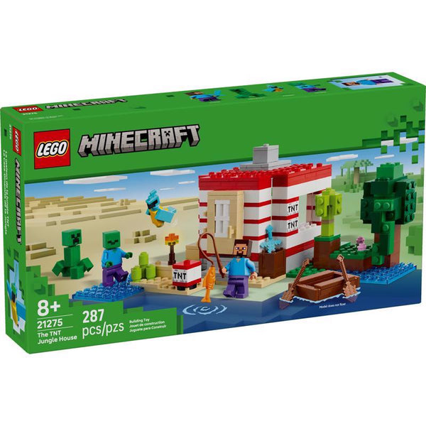 Set de construcción LEGO Minecraft La casa de la jungla de TNT, multicolor, 287 piezas