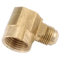Anderson Metals 3/8 in. Flare Elbow in. X 1/4 in. D FIP Brass 90 Degree Elbow (Pack of 5)