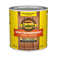 Cabot Semi-Transparent Tintable Stain and Sealer 7.25 oz (Pack of 4)
