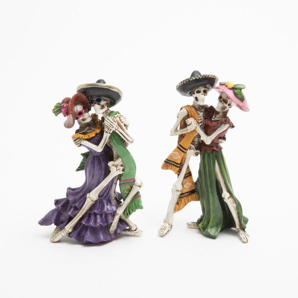 Decoración de Halloween de pareja bailando de resina Gerson (paquete de 12)