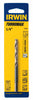 Irwin Turbomax 1/4 in. X 4 in. L High Speed Steel Drill Bit Straight Shank 1 pc