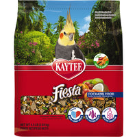 Kaytee Fiesta Cockatiel Food Premium Seed Fruit and Grain Blend for Cockatiels 4.5 lb