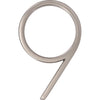 Hillman Distinctions 5 in. Silver Brushed Nickel Screw-On Number 9 1 pc (Pack of 3)