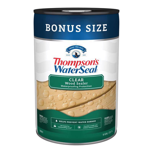 Thompson's WaterSeal Clear Wood Sealer Clear Oil-Based Wood Sealant 6 gal