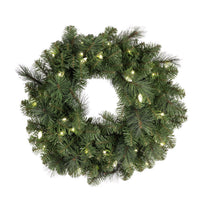 Celebrations Platinum 26 in. D LED Prelit Pure White Pine Wreath