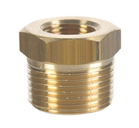 JMF 1/2 in. MPT x 3/8 in. Dia. FPT Yellow Brass Hex Bushing (Pack of 10)