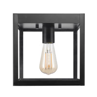 Globe Electric Switch Incandescent/LED Matte Black Dimmable Outdoor Light Fixture Hardwired