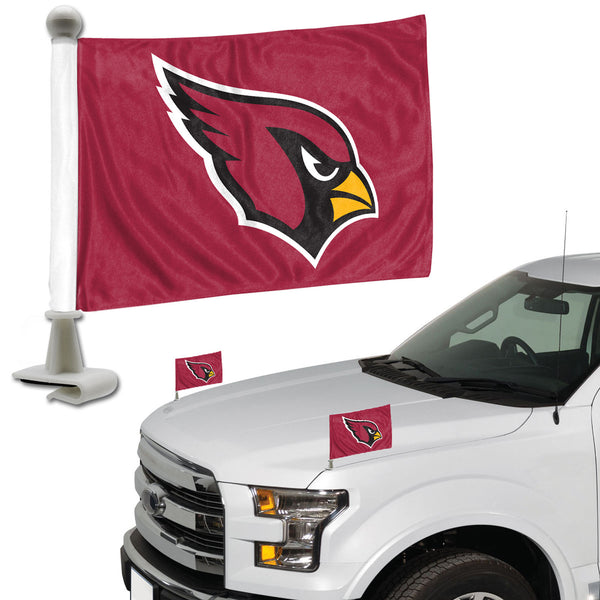 Banderas para autos con el logo de los Arizona Cardinals de la NFL (paquete de 2)