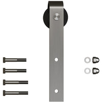 Barn Strap Style Hanger with Fasteners (No Track), Satin Stainless Steel by Stone Harbor Hardware