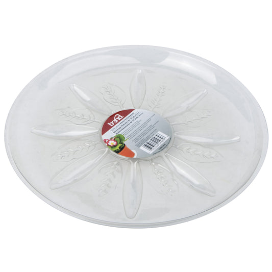 Bond CVS014HD 14" Heavy Duty Clear Plastic Saucers (Pack of 12)