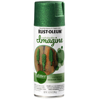 Rust-Oleum Imagine Glitter Kelly Green Spray Paint 10.25 oz (Pack of 4)