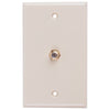 Monster Cable Just Hook It Up Ivory 1 gang Plastic Coaxial Wall Plate 1 pk (Pack of 6)