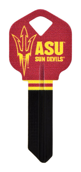 Llave universal en blanco para casa u oficina de Hillman ASU Sun Devils pintada, de un solo lado (paquete de 6)