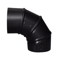 Imperial Manufacturing 4 in. Dia. x 4 in. Dia. Adjustable 90 deg. Steel Stove Pipe Elbow (Pack of 4)