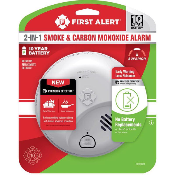 First Alert 10 Year Battery-Powered Ionization Smoke and Carbon Monoxide Detector - Open Box