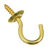National Hardware Small Gold Solid Brass 1.14 in. L Cup Hook 10 lb 50 pk