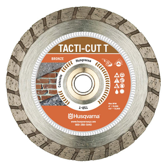 Husqvarna Tacti-Cut Dri Disc 4-1/2 in. Dia. x 7/8 in. Turbo Diamond Saw Blade 1 pk