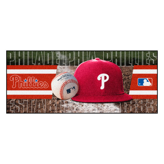 MLB - Philadelphia Phillies Red Baseball Runner Rug - 30in. x 72in.