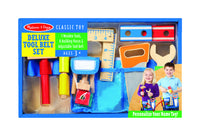 Melissa & Doug Deluxe Wooden Tool Belt Set Wood Assorted 13 pc.