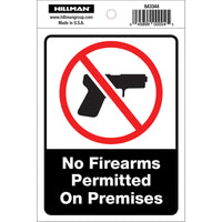 Hillman English White Safety Sign 4 in. H X 6 in. W (Pack of 6)