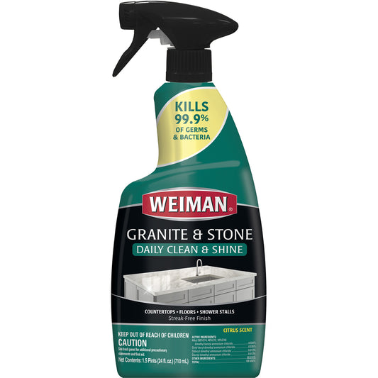 Weiman Citrus Scent Granite Cleaner and Polish 24 oz Liquid (Pack of 6)