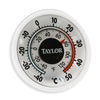 Taylor Dial Thermometer Plastic White 1.75 in.
