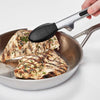 Farberware Black/Silver Silicone/Stainless Steel Tongs