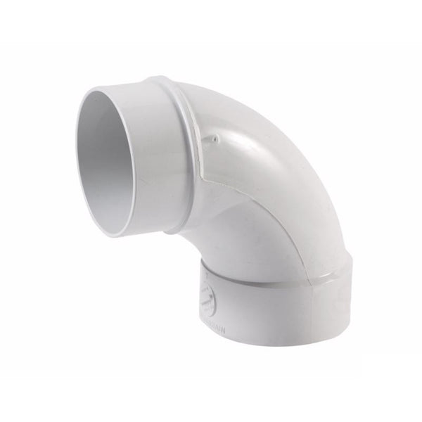 Codo de PVC con espiga de 4 pulg. de diámetro y cubo de 4 pulg. de diámetro, cédula NDS 35, paquete de 1