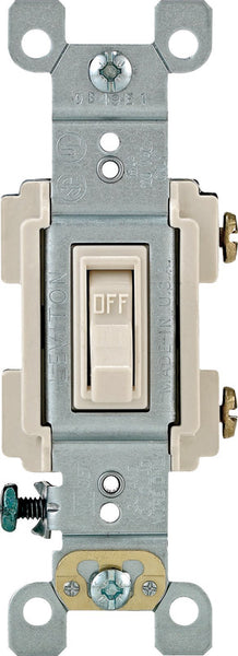 Leviton Framed 15 amps Toggle Switch Light Almond 1 pk - Deal of The Week