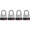 Kwikset 2 In. Laminated Steel Keyed Alike Padlock with 1-1/8 In. Hardened Steel Shackle 4KA