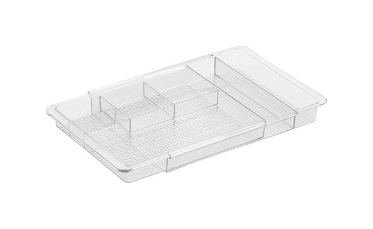 iDesign Clear Drawer Organizer 1.25 in. H X 7.75 in. W X 11.25 in. D