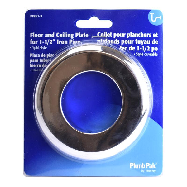 Placa de piso/techo de plástico cromado Plumb Pak, 1.5 in.