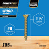 Hillman Power Pro No. 8  x 1-1/2 in. L Star Exterior Wood Screw 1 lb.