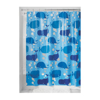 InterDesign 72 in. H x 72 in. W Blue Moby Shower Curtain Polyethylene (Pack of 2)
