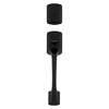 Kwikset Prague Matte Black Entry Handleset 1-3/4 in.