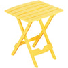 Adams Quik-Fold Rectangular Yellow Resin Folding Side Side Table